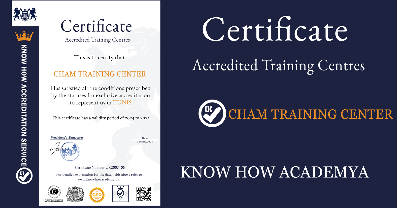 Certificate Accredited Training Centres